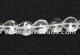 CNC37 10*10mm faceted heart grade AB natural white crystal beads