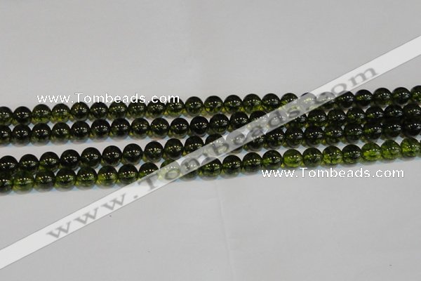 CNC431 15.5 inches 6mm round dyed natural white crystal beads
