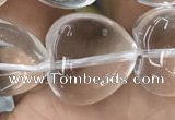 CNC730 15.5 inches 16*16mm heart white crystal beads wholesale