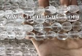 CNC804 10*14mm - 13*18mm faceted nuggets white crystal beads
