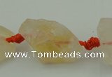 CNG1001 15.5 inches 15*25mm - 25*30mm nuggets citrine gemstone beads