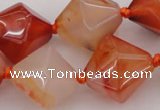 CNG1067 15.5 inches 15*20mm - 18*25mm faceted bicone red agate beads