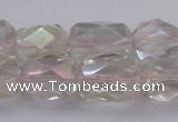 CNG1100 12*16mm - 13*18mm faceted nuggets AB-color white crystal beads