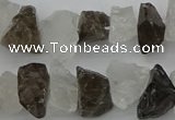 CNG1130 8*12mm - 13*18mm nuggets white crystal & smoky quartz beads