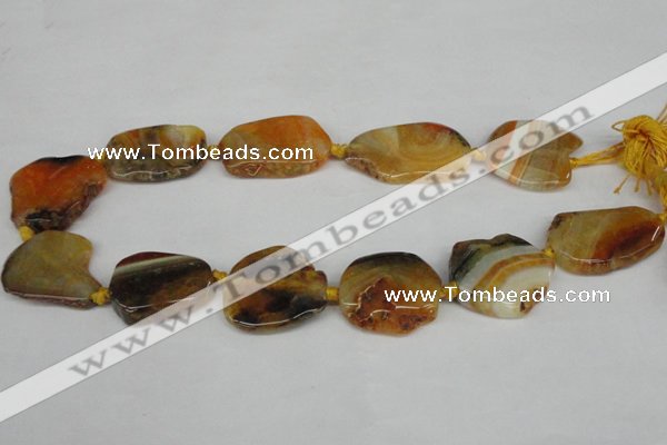CNG1201 15.5 inches 20*30mm - 25*35mm freeform agate beads
