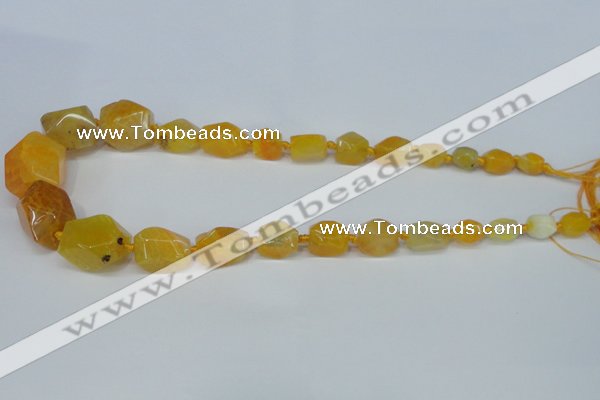 CNG1355 15.5 inches 8*10mm - 20*25mm faceted nuggets agate beads