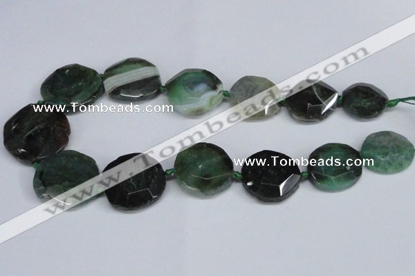 CNG1407 15.5 inches 20*25mm - 30*35mm faceted freeform agate beads