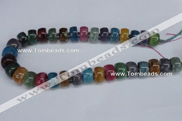CNG1451 15.5 inches 10*18mm nuggets agate gemstone beads