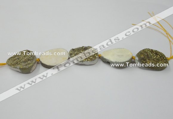 CNG1528 8 inches 22*30mm - 25*35mm freeform agate beads
