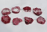CNG1561 30*35mm - 35*40mm freeform plated druzy agate beads
