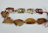 CNG1614 15.5 inches 25*35mm - 30*45mm freeform agate gemstone beads