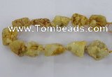 CNG1670 15.5 inches 22*30mm - 25*45mm nuggets plated druzy agate beads