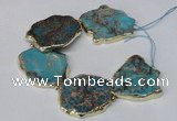 CNG2122 8 inches 30*45mm - 40*48mm freeform sea sediment jasper beads