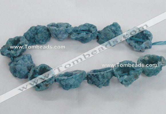 CNG2161 15.5 inches 25*35mm - 35*40mm nuggets druzy agate beads