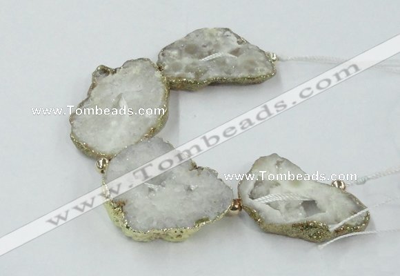 CNG2310 7.5 inches 25*35mm - 35*40mm freeform druzy agate beads
