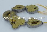 CNG2327 7.5 inches 35*40mm - 45*50mm freeform druzy agate beads