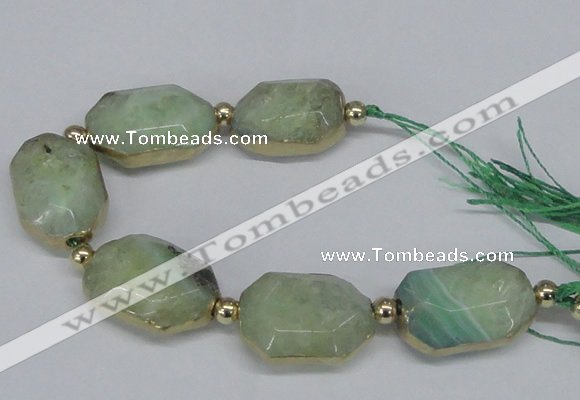 CNG2453 7.5 inches 20*25mm - 25*35mm faceted freeform agate beads