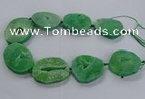 CNG2815 15.5 inches 30*45mm - 35*50mm freeform druzy agate beads