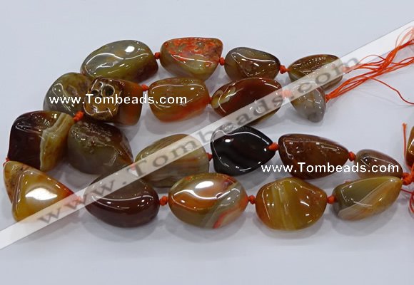 CNG3046 25*30mm - 30*40mm nuggets agate gemstone beads