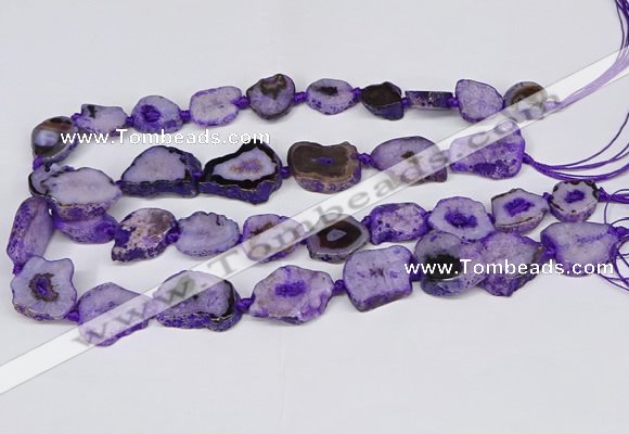 CNG3173 15.5 inches 15*20mm - 25*30mm freeform druzy agate beads