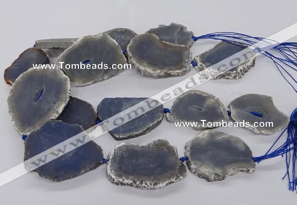 CNG3303 30*40mm - 45*55mm freeform druzy agate beads