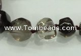 CNG340 15.5 inches 8*10mm - 15*18mm faceted nuggets smoky quartz beads