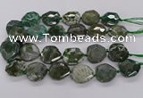 CNG3403 15.5 inches 28*30mm - 30*32mm faceted freeform agate beads