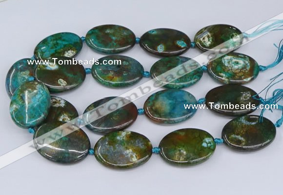 CNG3453 15.5 inches 30*40mm oval dragon veins agate beads
