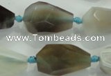 CNG375 15.5 inches 15*20mm – 20*35mm faceted nuggets agate beads