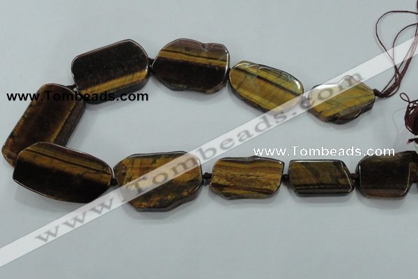 CNG462 15.5 inches 20*25mm - 25*55mm nuggets tiger eye beads