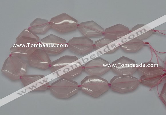 CNG5077 15.5 inches 20*30mm - 35*45mm freeform rose quartz beads