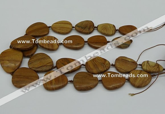 CNG5172 15.5 inches 16*22mm - 30*35mm freeform picture jasper beads