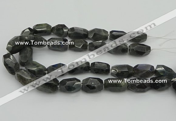 CNG5389 15.5 inches 12*16mm - 15*25mm faceted nuggets labradorite beads