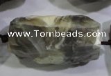 CNG568 20*30mm - 25*40mm faceted nuggets botswana agate beads