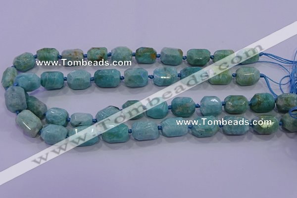 CNG5729 12*16mm - 13*18mm faceted nuggets amazonite beads