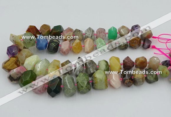 CNG5738 12*16mm - 15*20mm faceted nuggets mixed gemstone beads