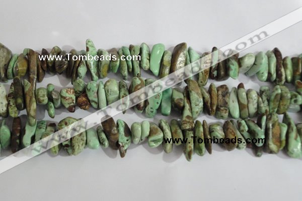 CNG579 15.5 inches 8*20mm nuggets african turquoise chips beads