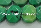 CNG5877 15.5 inches 8*12mm - 12*16mm faceted freeform grass agate beads