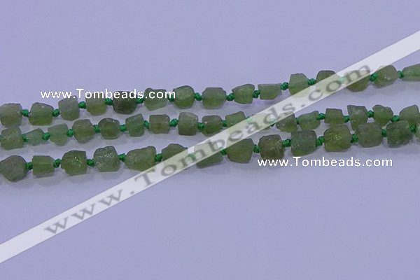CNG5909 15.5 inches 4*6mm - 6*10mm nuggets rough green apatite beads