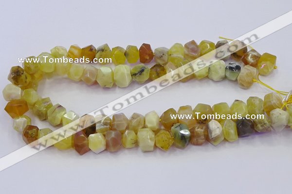 CNG5929 15.5 inches 10*14mm - 13*18mm faceted nuggets yellow opal beads