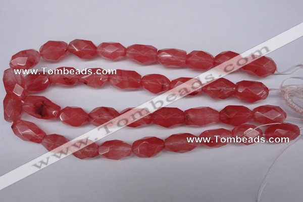 CNG608 12*20mm – 14*24mm faceted nuggets cherry quartz beads