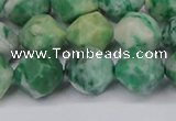 CNG6192 15.5 inches 10mm faceted nuggets Qinghai jade beads