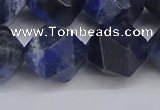 CNG6298 15.5 inches 14mm faceted nuggets sodalite beads