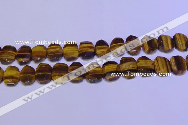 CNG6314 13*18mm - 15*20mm faceted freeform yellow tiger eye beads