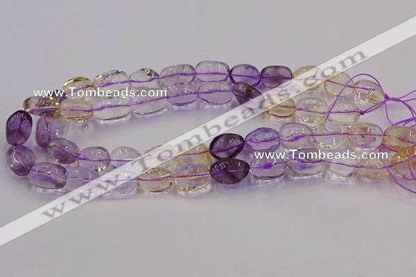 CNG6860 15.5 inches 12*16mm - 13*18mm nuggets amethyst & citrine beads
