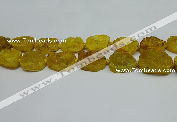 CNG7022 15.5 inches 20*28mm - 25*35mm freeform druzy agate beads