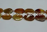 CNG7083 15.5 inches 25*35mm - 35*45mm faceted freeform agate beads