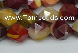 CNG7427 15.5 inches 10mm faceted nuggets mookaite beads