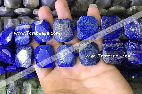 CNG7481 15.5 inches 18*25mm - 20*28mm faceted freeform lapis lazuli beads