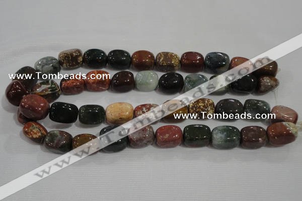 CNG750 15.5 inches 13*18mm nuggets Indian agate beads wholesale